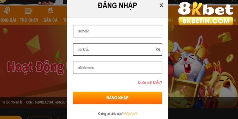 Hướng dẫn đăng nhập 8KBET